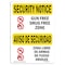 Signmission OSHA Security Sign, 12" Height, 18" Width, Aluminum, Gun Free Drug Free Zone Bilingual, Landscape OS-SN-A-1218-L-11543 - alternate 1